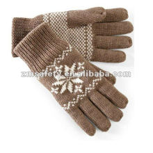 Luvas tricotadas quentes do inverno acrílico da forma dos homens